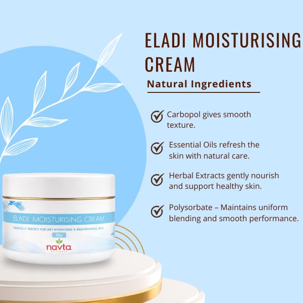 Eladi Moisturising Cream | All Skin Types | Hydrating & Rejuvanating Skin | 50g - Image 5